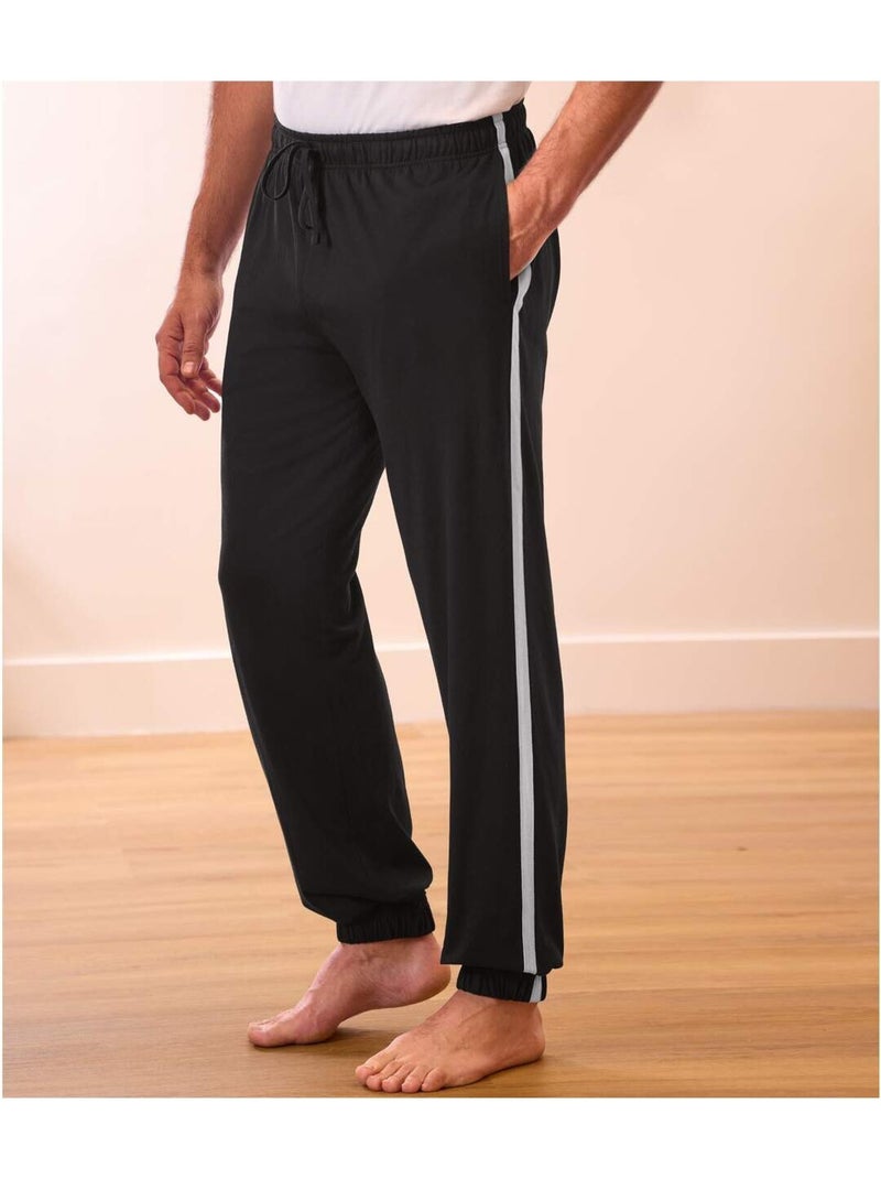 Pantalon Détente en Coton Noir   - ATLAS FOR MEN Noir - Kiabi