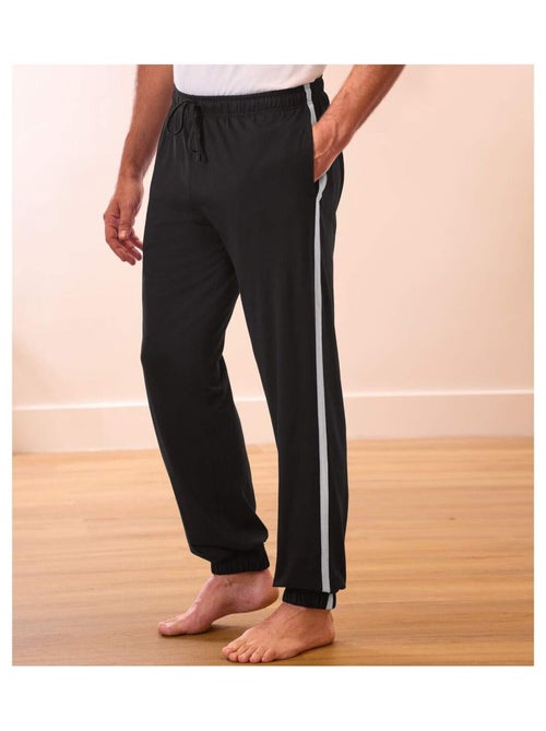 Pantalon Détente en Coton Noir   - ATLAS FOR MEN - Kiabi