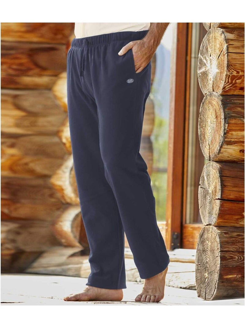 Pantalon Détente Polaire  - ATLAS FOR MEN Bleu marine - Kiabi