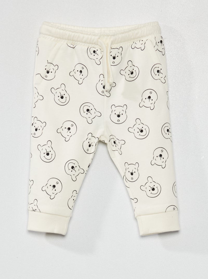 Pantalon 'Disney' en molleton Blanc - Kiabi
