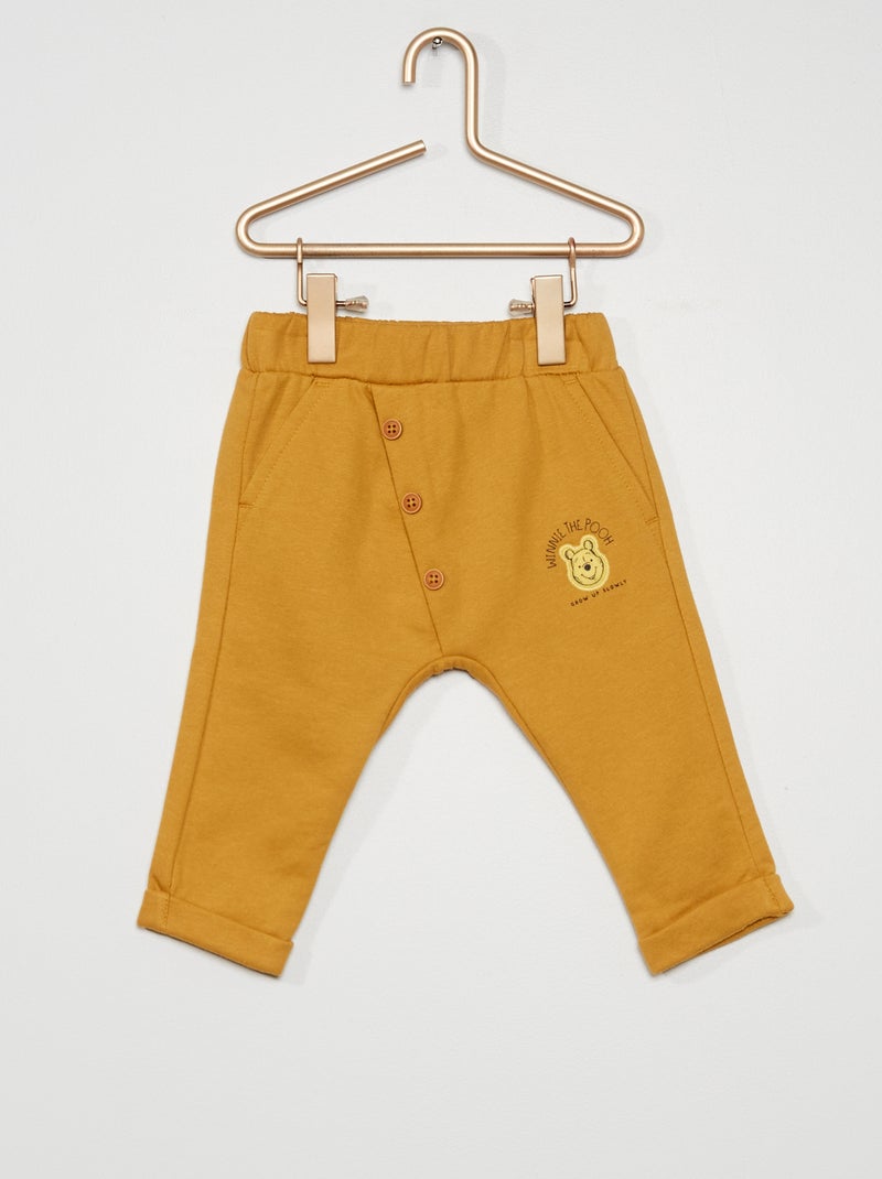 Pantalon 'Disney' en molleton jaune winnie - Kiabi