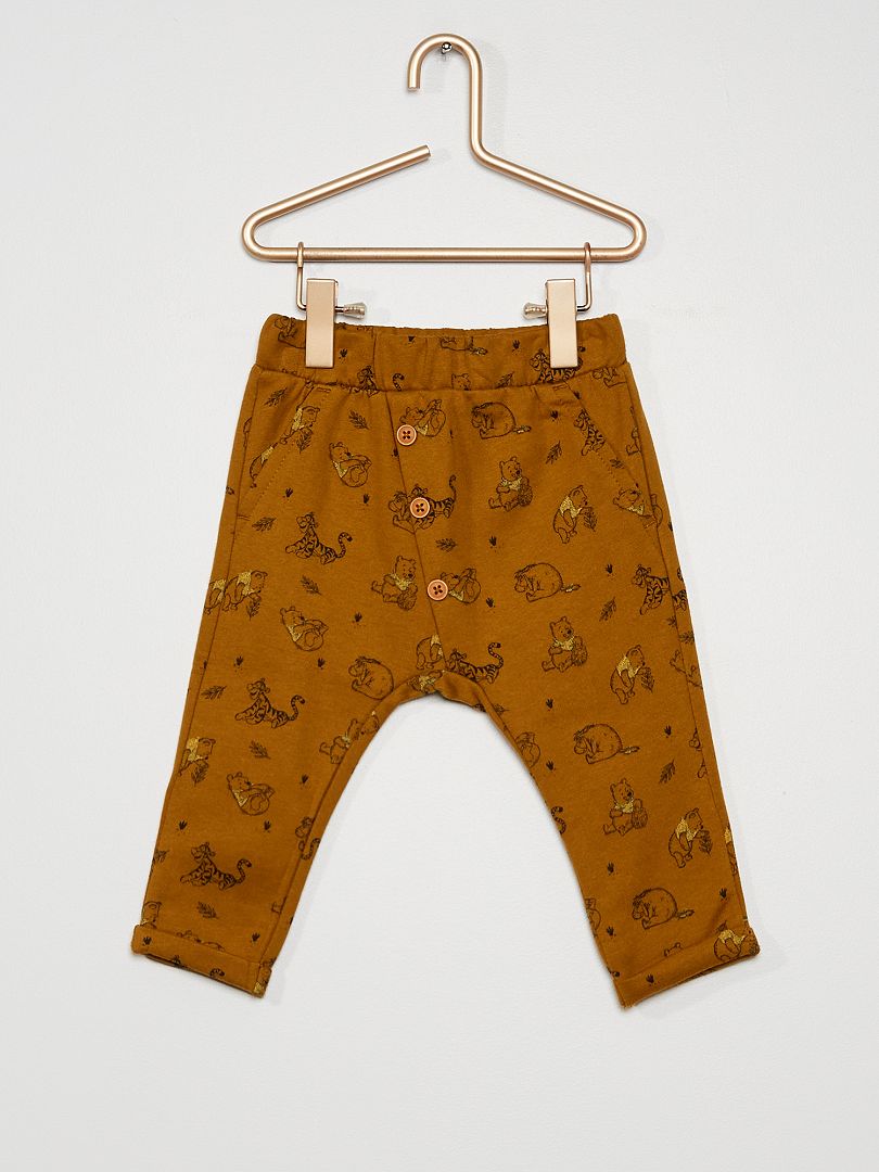 Pantalon 'Disney' en molleton marron winnie - Kiabi