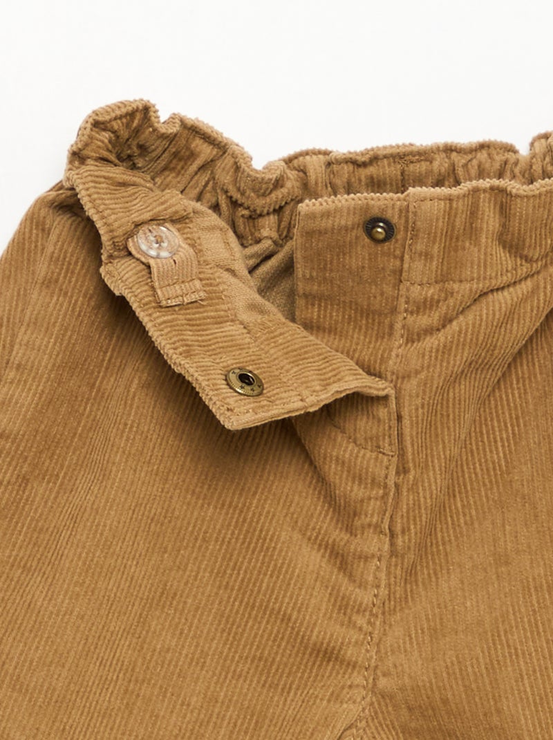 Pantalon 'Disney' 'Mickey' en velours côtelé Beige - Kiabi