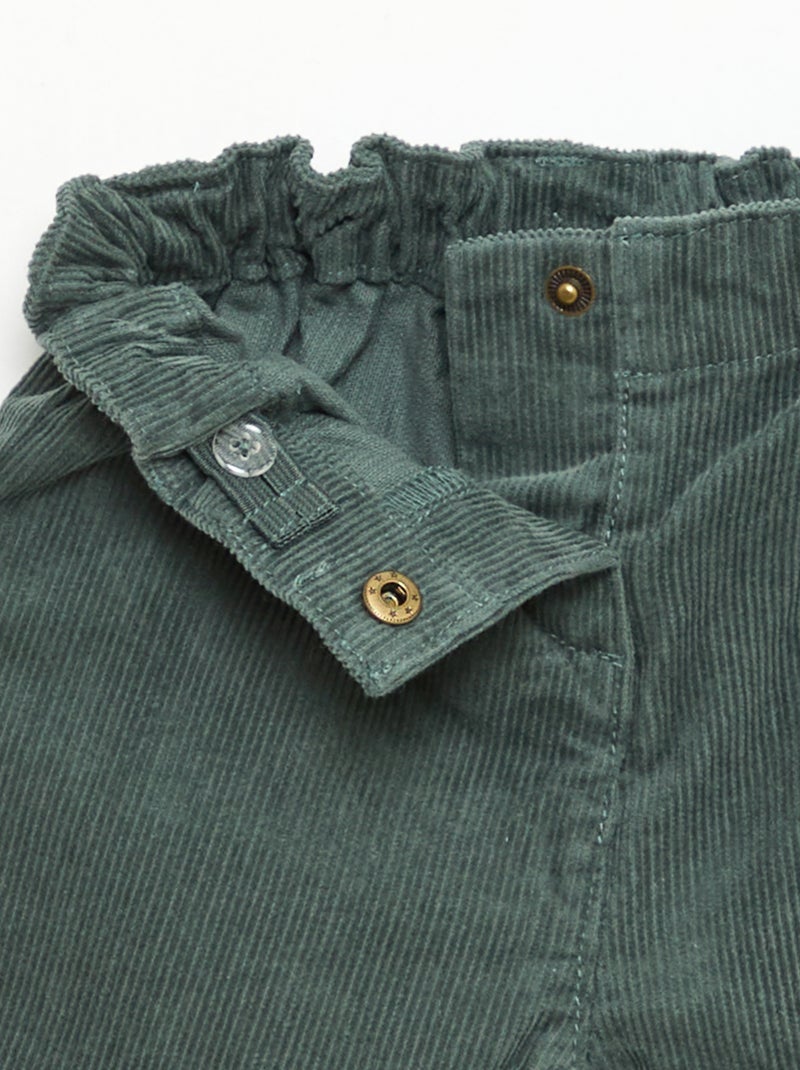 Pantalon 'Disney' 'Simba' en velours côtelé Vert - Kiabi