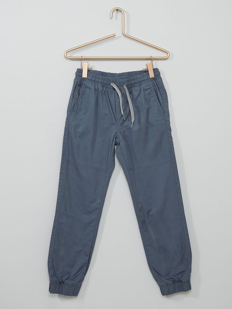 Pantalon doublé bleu gris - Kiabi