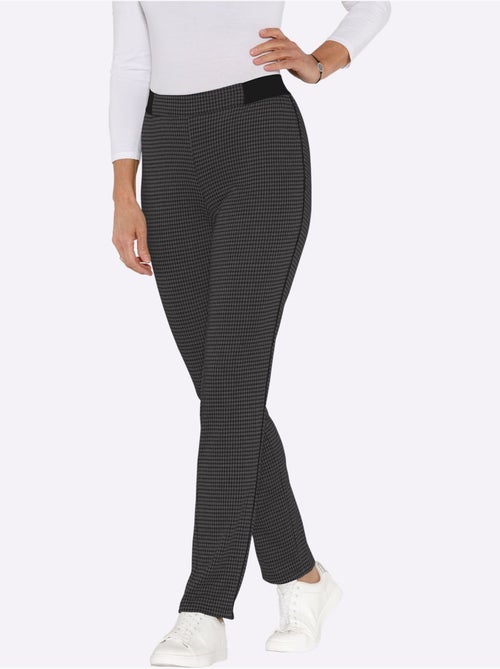 Pantalon doux à motif tendance avec liseré contrastant - Taille standard - Moda Vilona - Kiabi