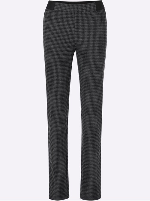 Pantalon doux à motif tendance avec liseré contrastant - Taille standard - Moda Vilona - Kiabi