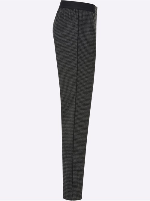 Pantalon doux à motif tendance avec liseré contrastant - Taille standard - Moda Vilona - Kiabi