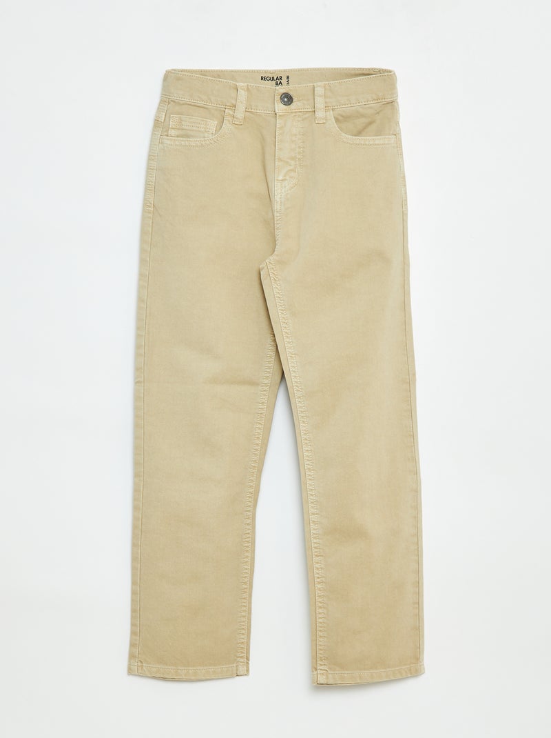 Pantalon droit - regular fit à 5 poches Blanc - Kiabi