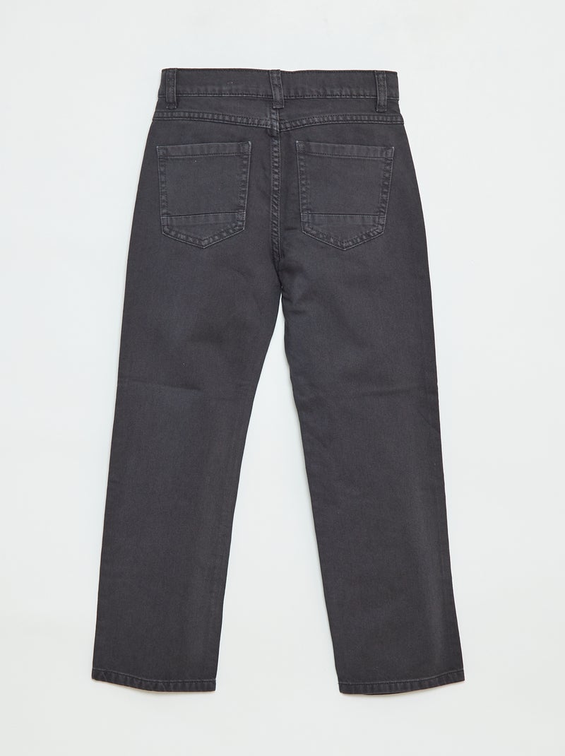 Pantalon droit - regular fit à 5 poches Noir - Kiabi