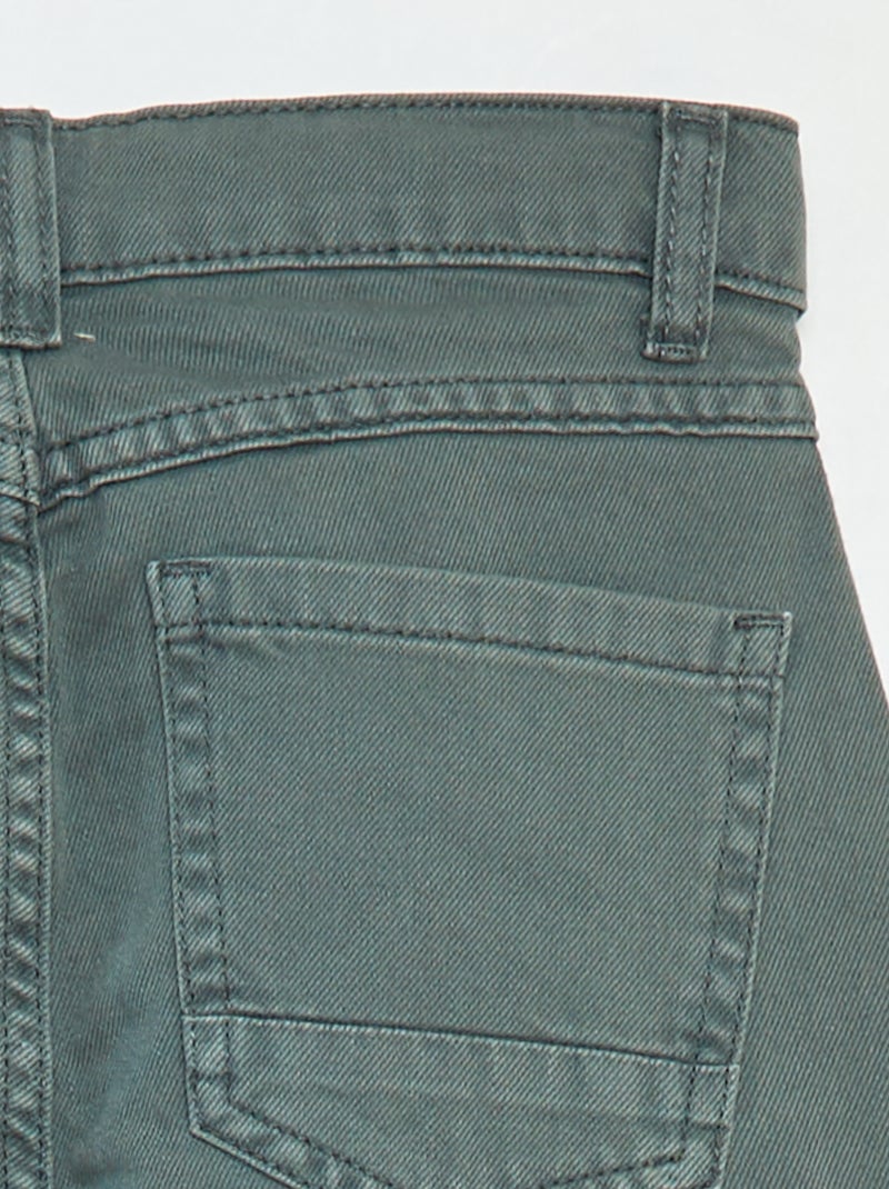 Pantalon droit - regular fit à 5 poches Vert - Kiabi