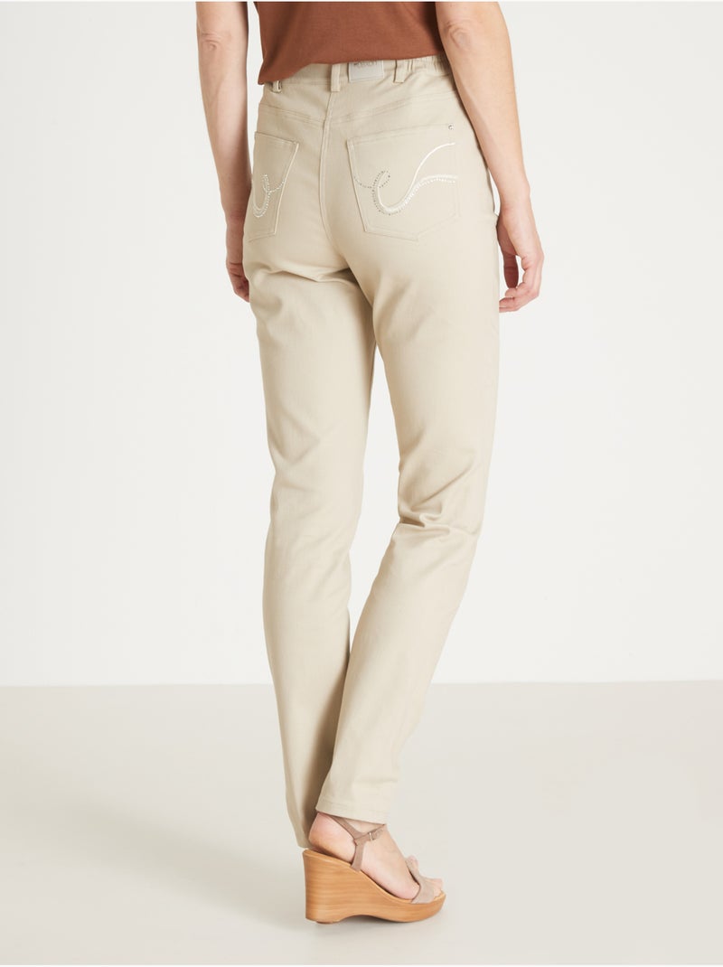 Pantalon droit 5 poches - DAXON Beige - Kiabi