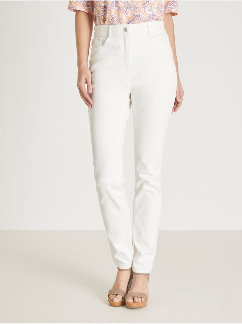 Pantalon droit 5 poches - DAXON Blanc cassé - Kiabi