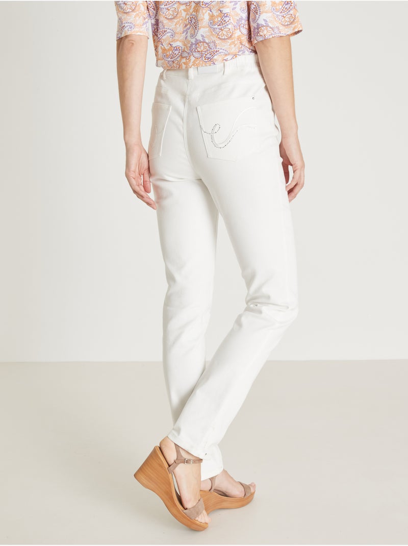 Pantalon droit 5 poches - DAXON Blanc cassé - Kiabi