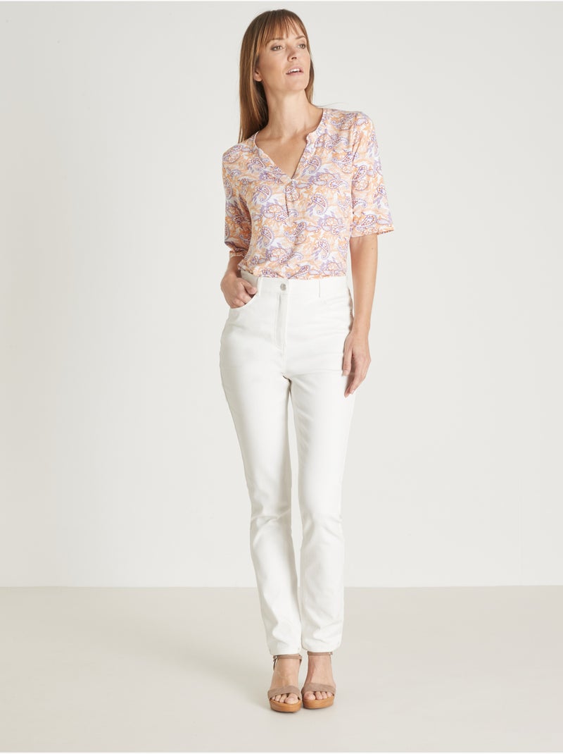 Pantalon droit 5 poches - DAXON Blanc cassé - Kiabi