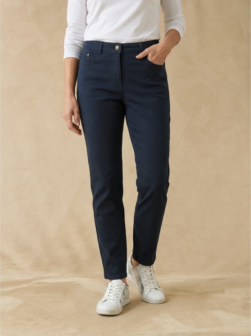 Pantalon droit 5 poches. - DAXON Bleu marine - Kiabi