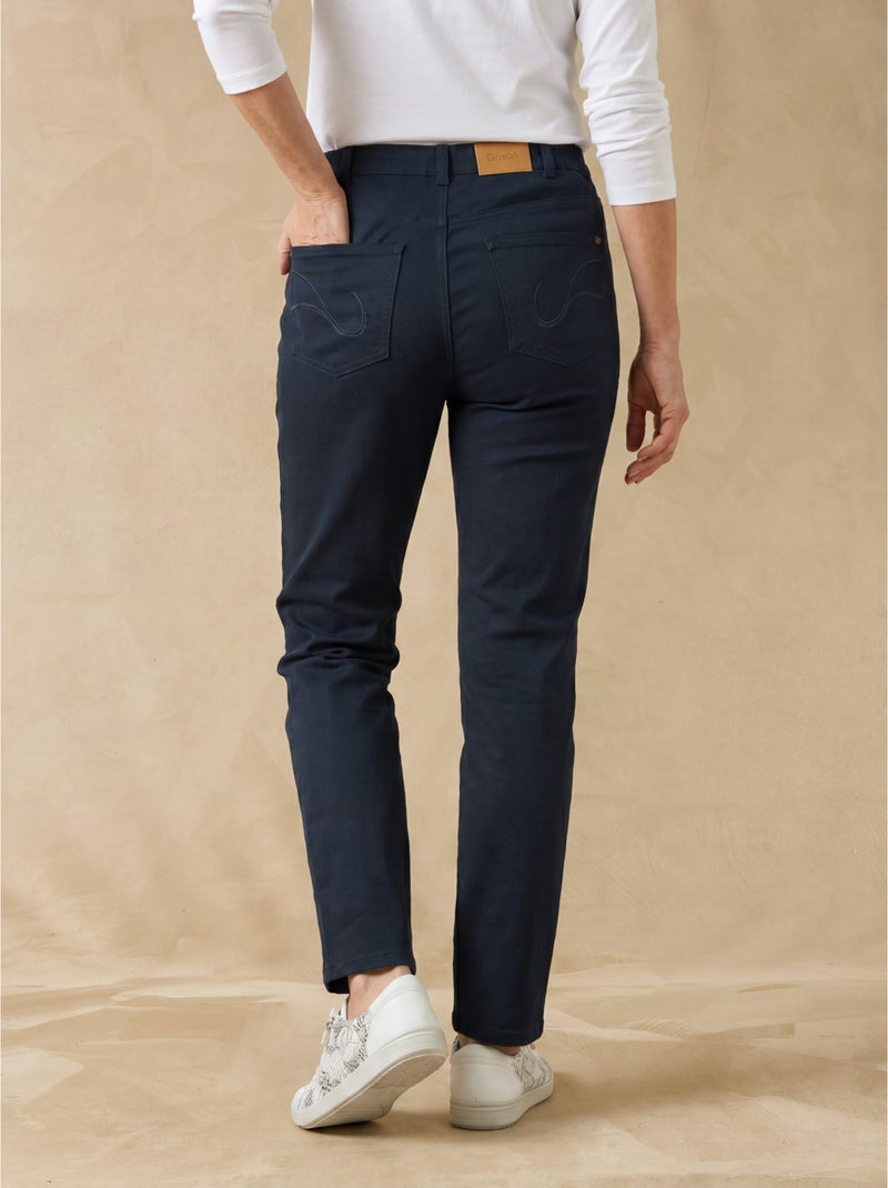 Pantalon droit 5 poches. - DAXON Bleu marine - Kiabi