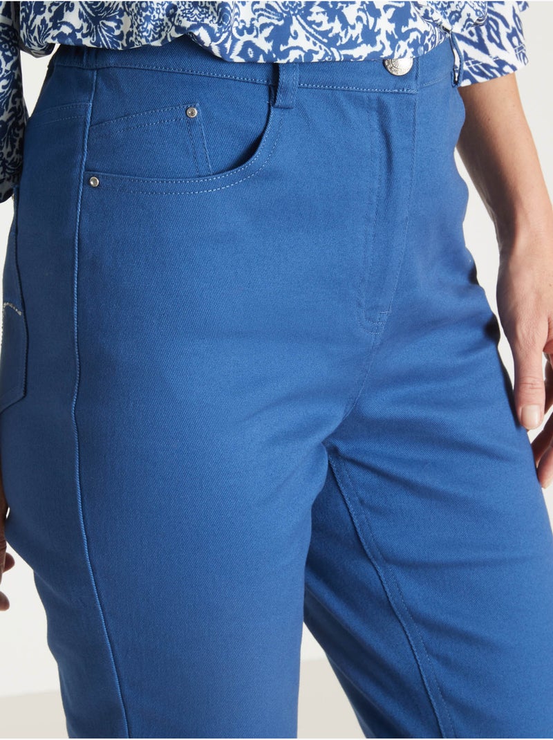Pantalon droit 5 poches - DAXON Bleu marine - Kiabi