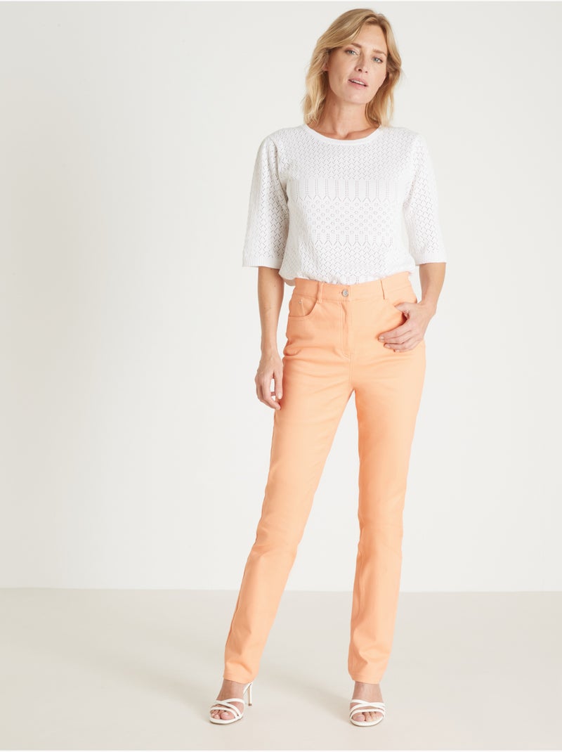 Pantalon droit 5 poches - DAXON Orange clair - Kiabi