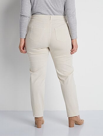 Pantalon droit 5 poches coton stretch - Afibel