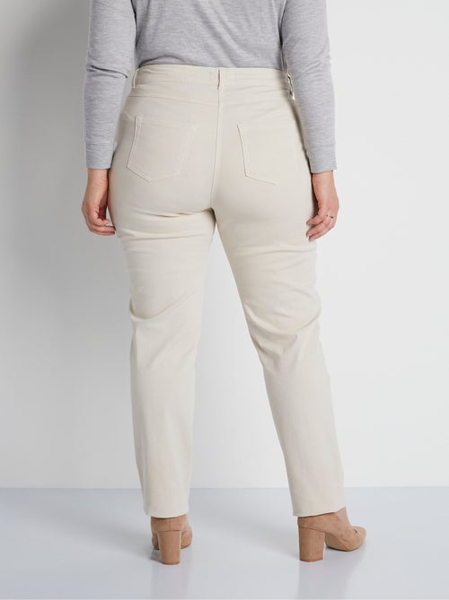 Pantalon droit 5 poches coton stretch - Afibel - Kiabi