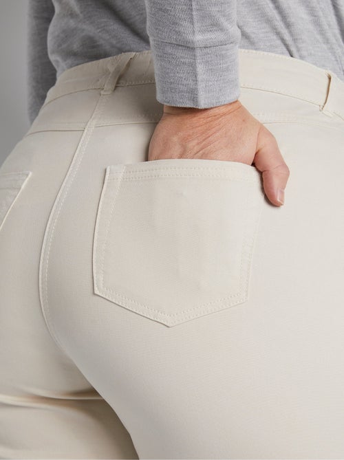 Pantalon droit 5 poches coton stretch - Afibel - Kiabi