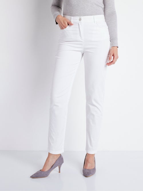 Pantalon droit 5 poches coton stretch - Afibel - Kiabi