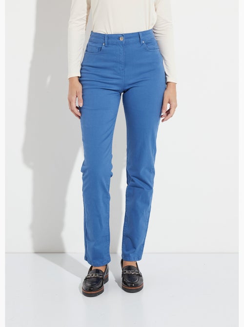 Pantalon droit 5 poches coton stretch - Afibel - Kiabi
