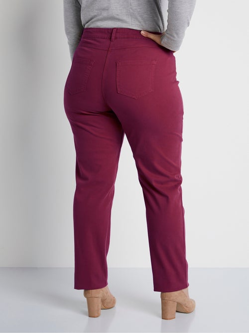 Pantalon droit 5 poches coton stretch - Afibel - Kiabi