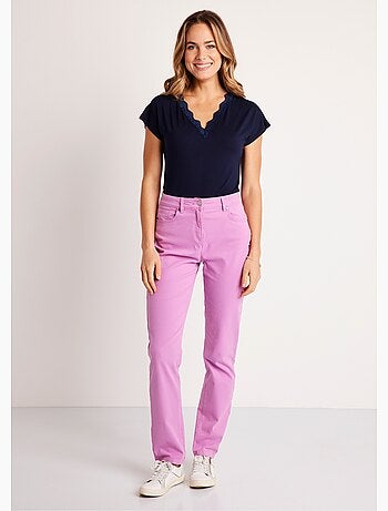 Pantalon droit 5 poches coton stretch - Afibel