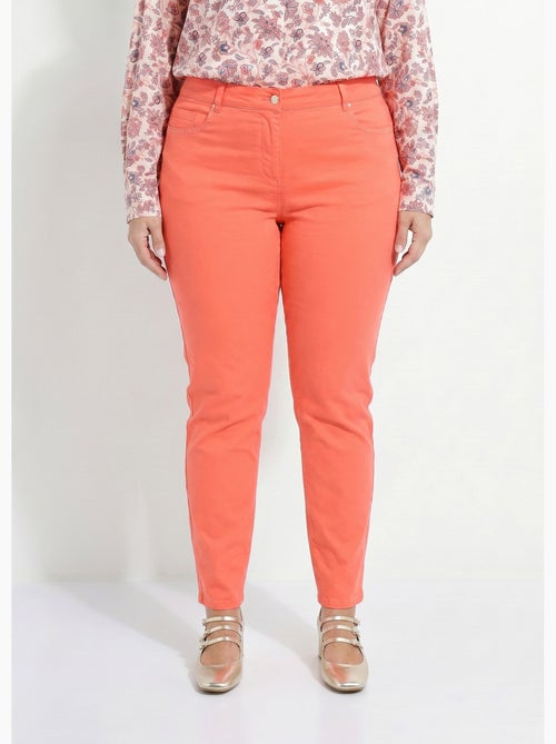 Pantalon droit 5 poches coton stretch - Afibel - Kiabi