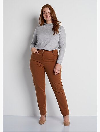 Pantalon droit 5 poches coton stretch - Afibel
