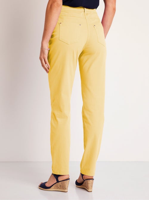 Pantalon droit 5 poches coton stretch - Afibel - Kiabi