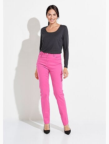 Pantalon droit 5 poches coton stretch - Afibel