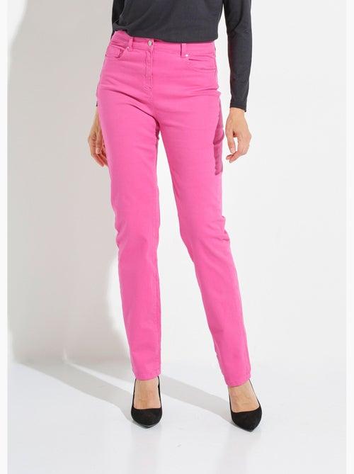 Pantalon droit 5 poches coton stretch - Afibel - Kiabi