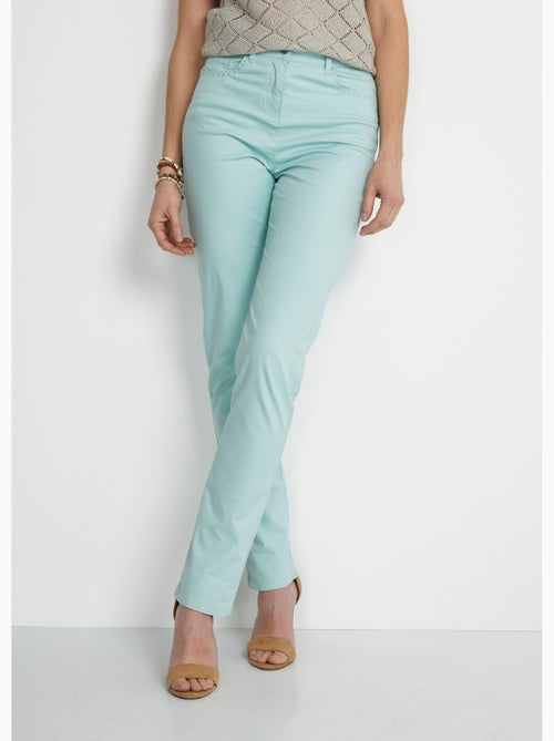 Pantalon droit 5 poches coton stretch - Afibel - Kiabi