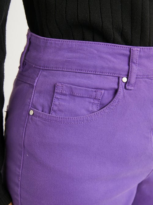 Pantalon droit 5 poches coton stretch - Afibel - Kiabi