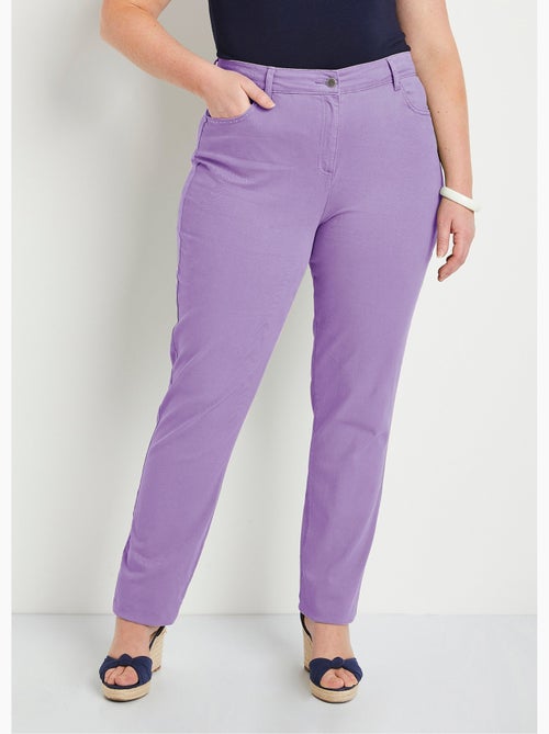 Pantalon droit 5 poches coton stretch - Afibel - Kiabi
