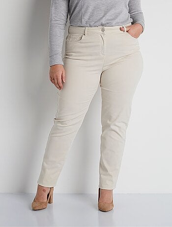 Pantalon droit 5 poches coton stretch