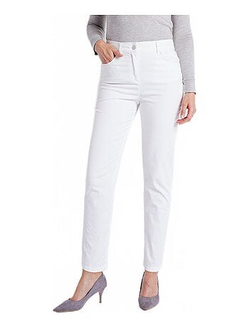 Pantalon droit 5 poches coton stretch