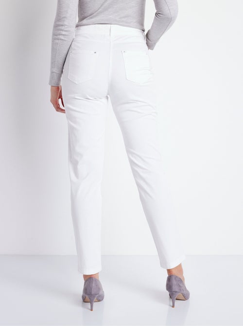 Pantalon droit 5 poches coton stretch - Kiabi