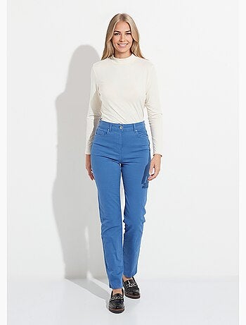 Pantalon droit 5 poches coton stretch