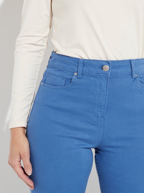Pantalon droit 5 poches coton stretch - Kiabi