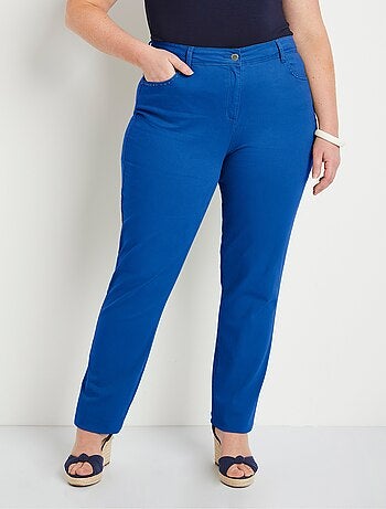 Pantalon droit 5 poches coton stretch