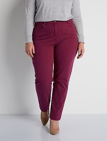 Pantalon droit 5 poches coton stretch