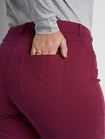 Pantalon droit 5 poches coton stretch