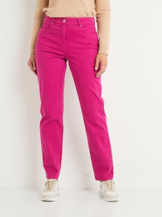 Pantalon droit 5 poches coton stretch