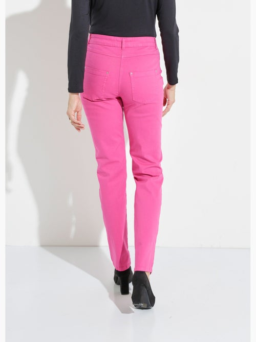 Pantalon droit 5 poches coton stretch - Kiabi