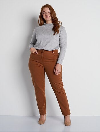 Pantalon droit 5 poches coton stretch