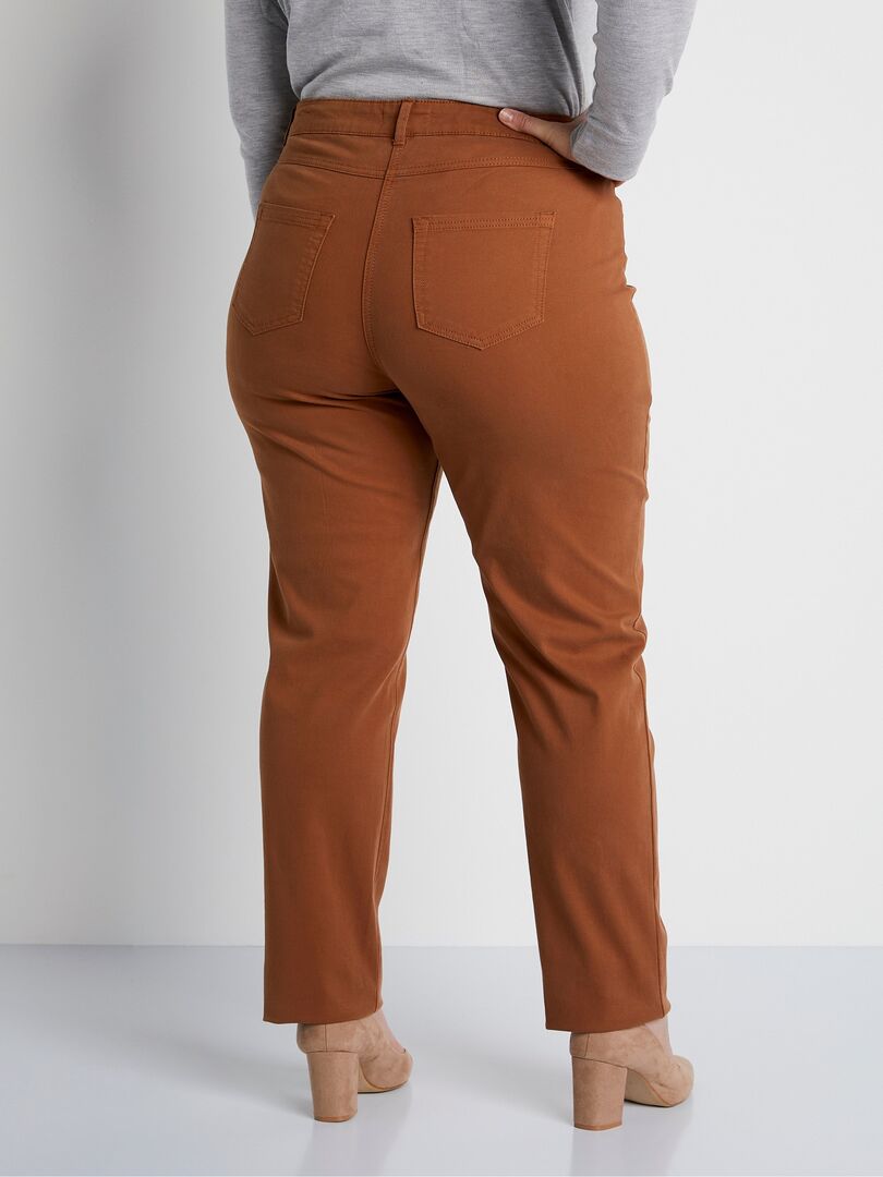 Pantalon Large 'JDY' Avec Boutons Décoratifs à La Taille - Gris - Femme